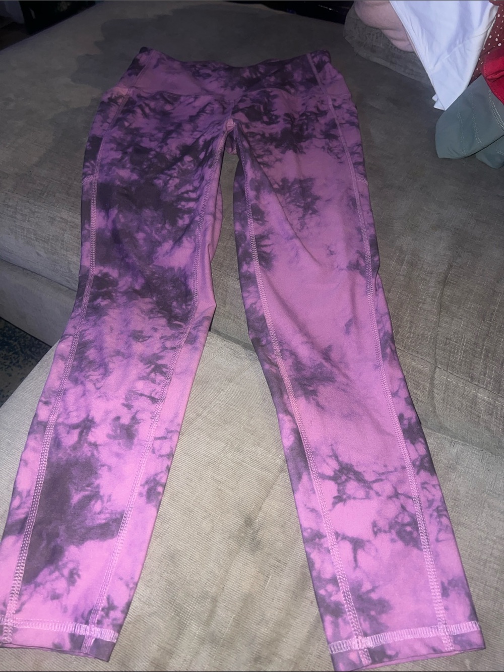 DSG Purple and Black Tie-Dye Active Leggings